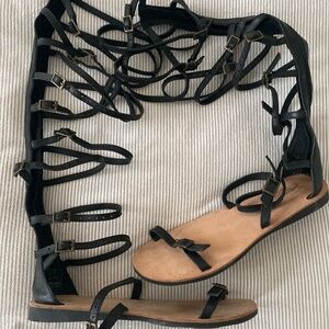 Jeffrey Campbell for Free people black sandals size 8